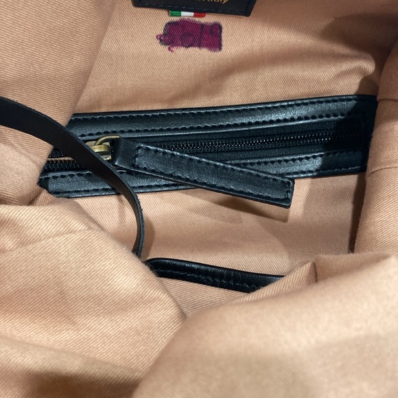 CAVALCANTI beautiful leather bag made in Italy zebra tiger pony hair 15”x13”x5” - Picture 12 of 16